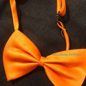 Orange Cotton Bow Tie    =PETS=  TY1127  NWT Boutique